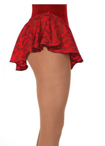 Jerrys 306 Tiny Vines Skirt Ch Red 10-12