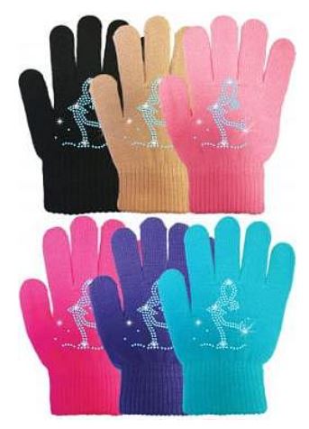 Chloe Noel Solid Skate Gloves - Layback Crystals
