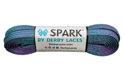 Derby Laces Spark - Purple & Teal Stripe