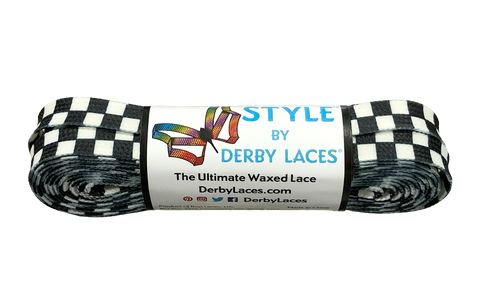 Derby Laces Style - Checkered Black and White
