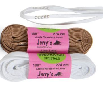 Jerrys Laces - White with Crystals