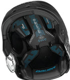inside of bauer re-akt 90 helmet for ice hockey in black