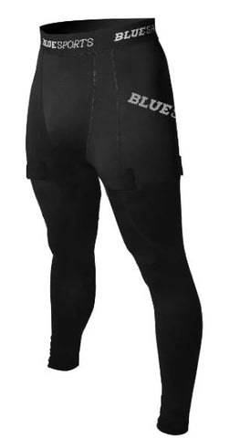 Blue Sports Fitted Pant with Cup