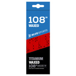 Blue Sports Titanium Waxed Laces - Red/Black