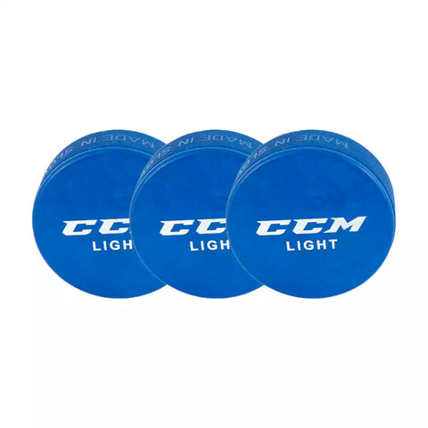 CCM Light Blue Puck JR - 3 Pack