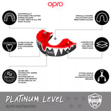 OPRO Self Fit Mouthguard Platinum Fangz