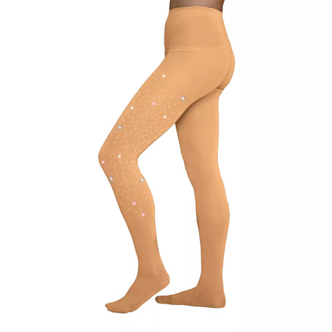 Chloe Noel Footed Tights TF8830 with Crystals